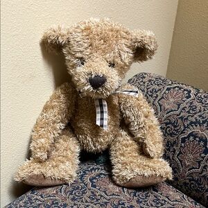 Adorable Tan Teddy Bear with Bow
